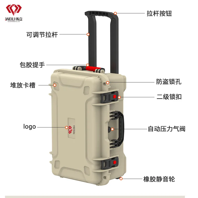 New Multi-Functional Hardware Tools Storage Waterproof Toolbox Astronomical Telescope Photography Equipment Trolley