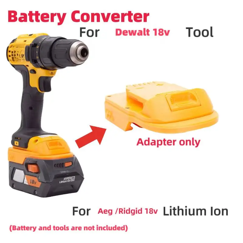 

Batteries ConverterFor Ridgid / AEG 18V Lithium Ion Converter to Dewalt 18v Tool Power Brushless Tools (﻿Adaptor Only)