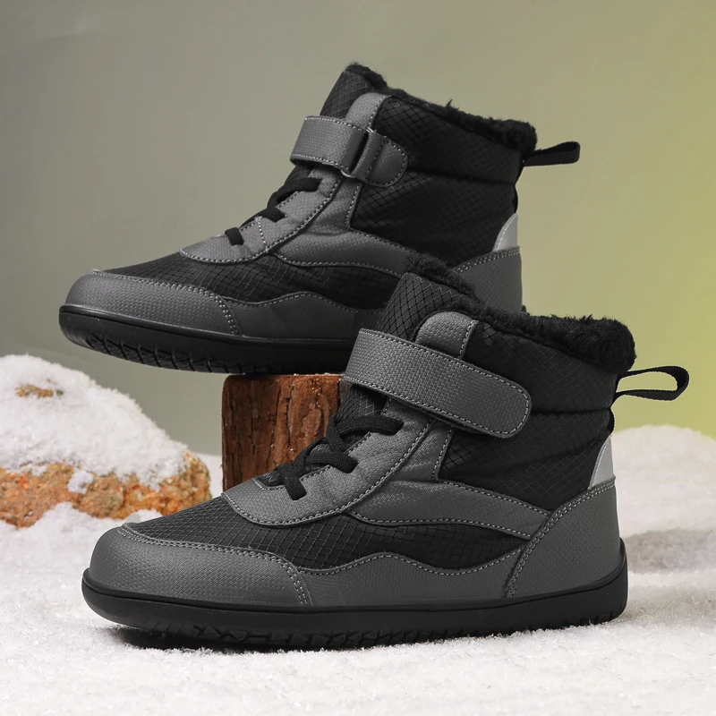 

Shoe Factory Kidsren's Winter Shoes Mid-Top Large / Medium / Kidsren's Shoes, Wool Lining, Boys / Girls' Thickeneded Models, Boys and Girls' Fashionable Barefoot Boots.