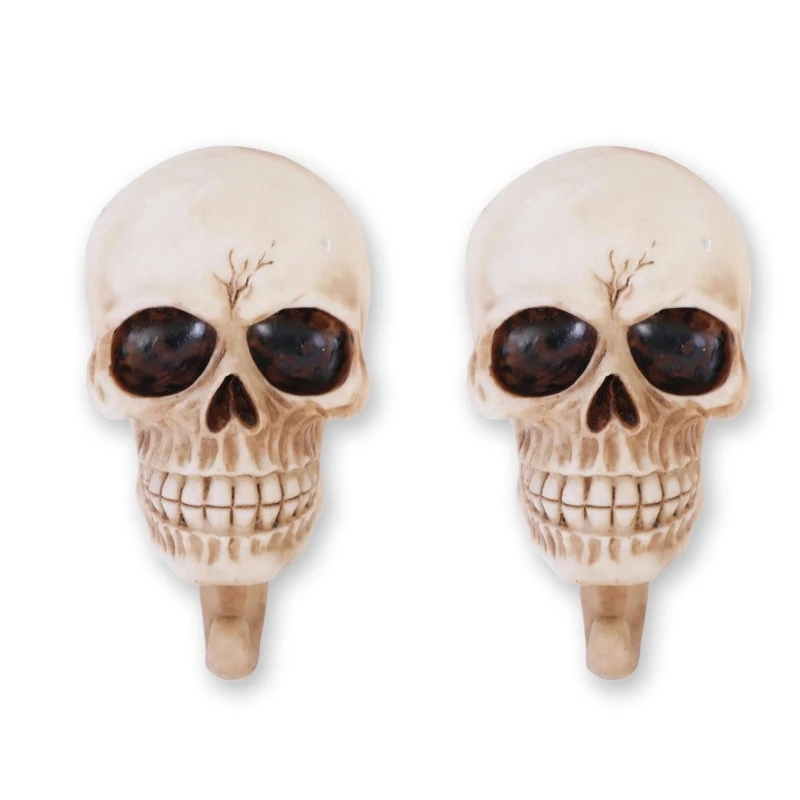 Skull Hook 1/2pcs Wall Resin Material Great Data Cable Storage and Key Storage Dropsale