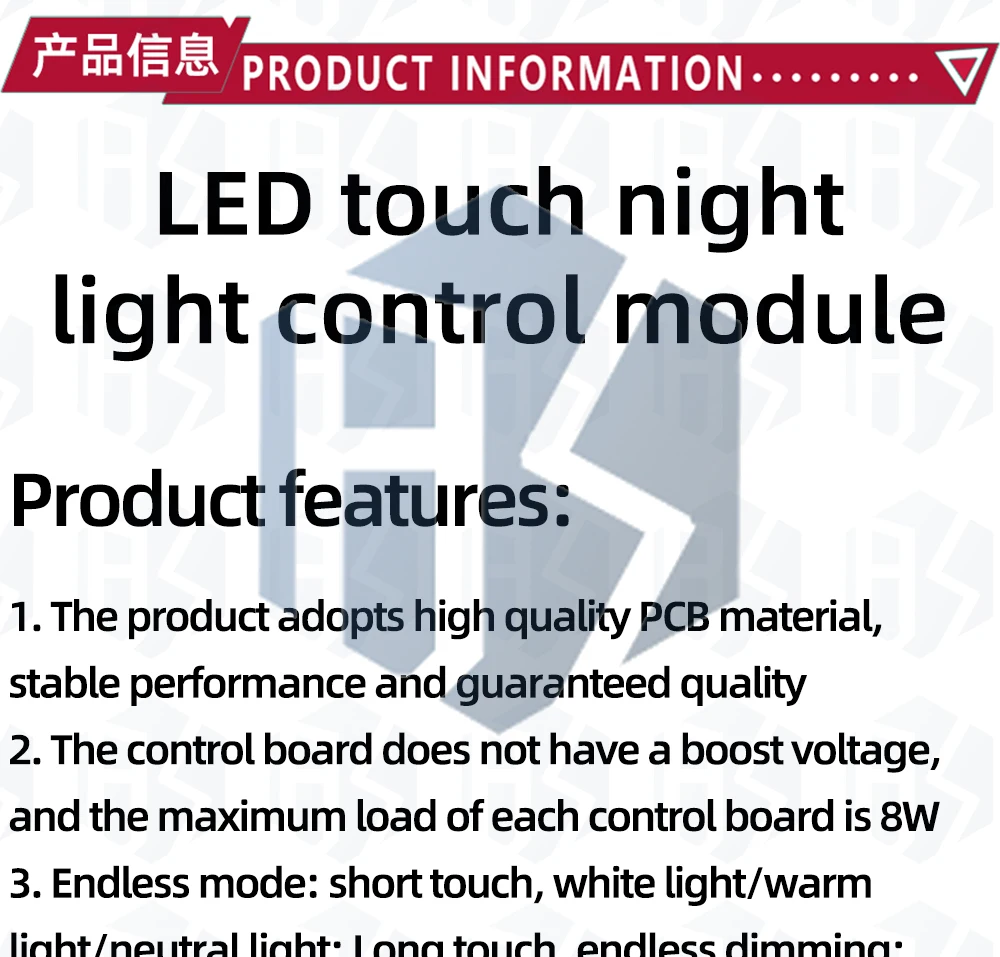 8W Typ-C Tischlampe Leiterplatte USB-Ladung Drei-Stufen-Stufenlose Dimmung LED-Touch Kleine Nachtlampe Steuermodul Grün – Detail 1
