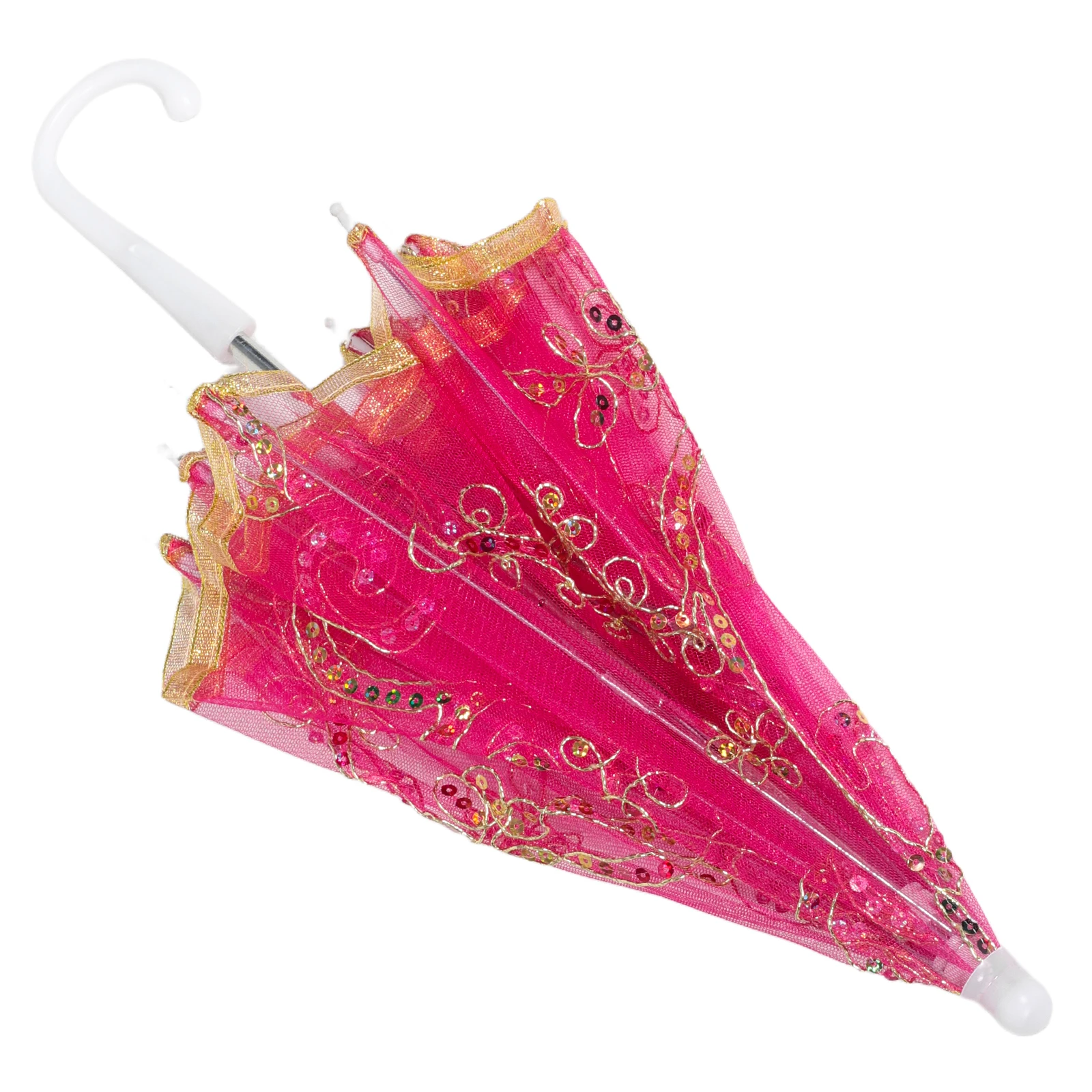 

Dancing Lace Umbrella Vintage Handmade Photography Craft Convenient Foldable Kids Children Prop Elegant Fabric Lightweight