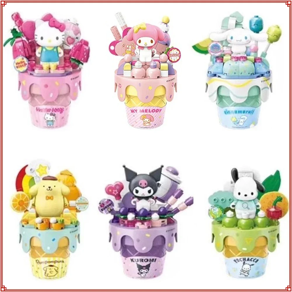 

Keeppley Ice Cream Cone Series Building Blocks Kulomi Pacha Dog Model Assembly Puzzle Toy Desktop Display Ornaments Kids Gifts