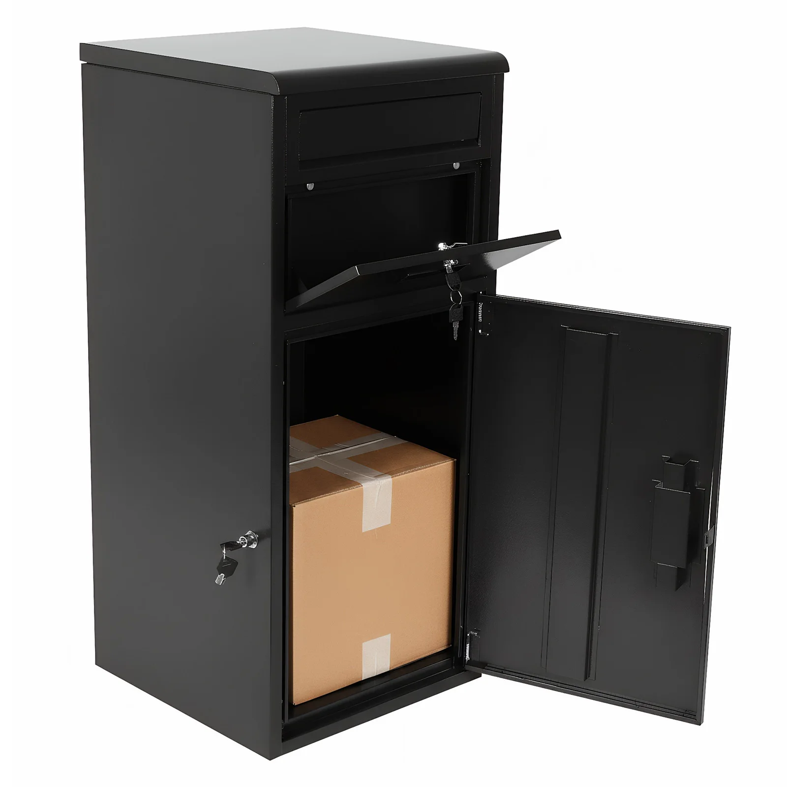 

Package Delivery Box with Lockable Secure Outdoor Storage Box Rustproof Anti-Theft Parcel Drop Boxes for Home Office Apartment