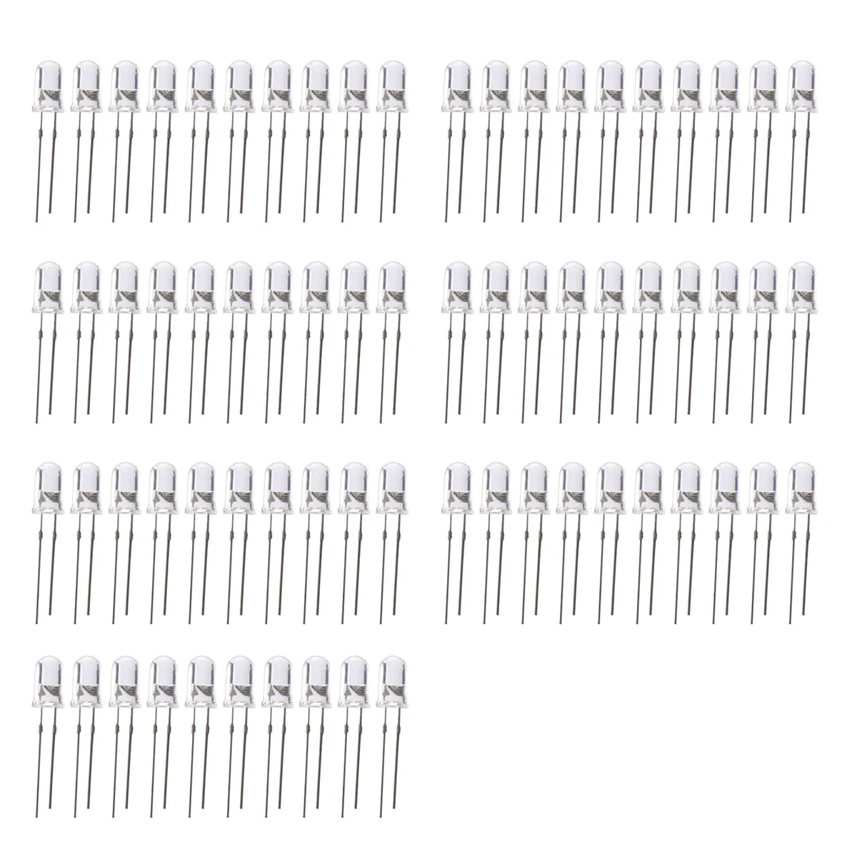 LED Bright Light Lamp Emitting Diode, 70 Piece, DC 3V-6V, 5 mm,