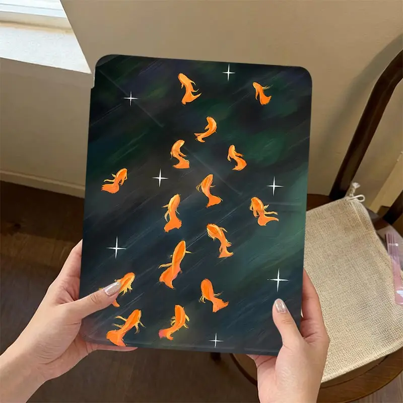 3+Y Fold Case With Pencil Holder For iPad A16 2025 11th Air11/13 iPad 10.2 7/8/9 4/5th 10.9 10th IPad Mini6 8.3 Air3 10.5 Pro11