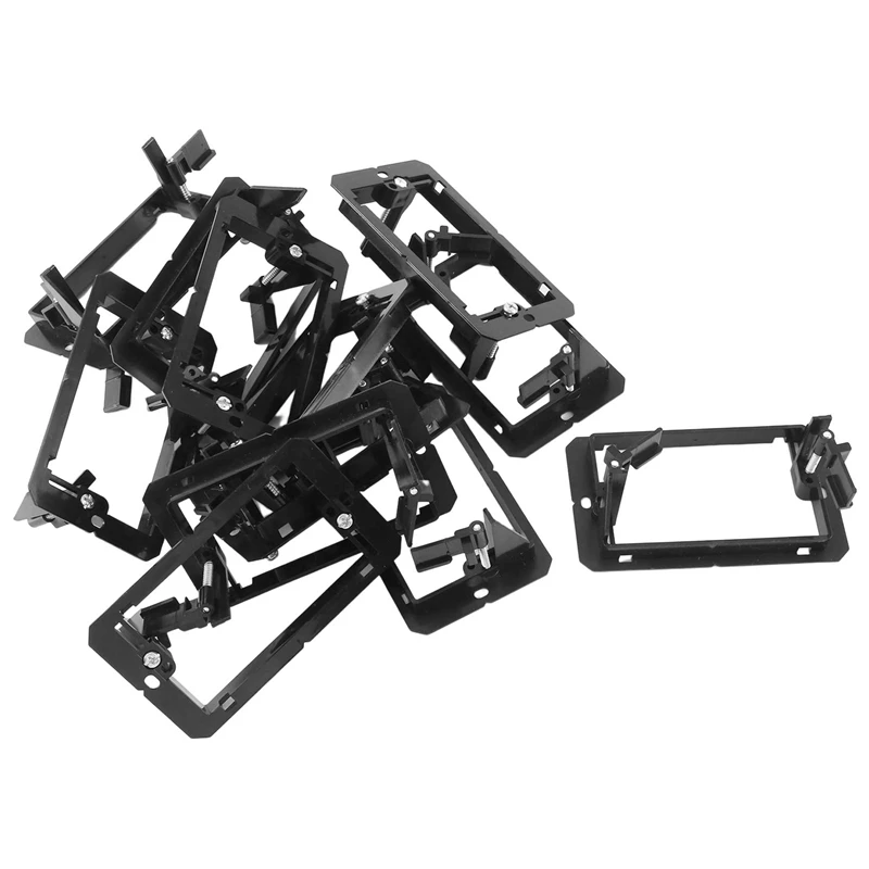 

12 Pcs Single Gang (1-Gang) Low Voltage Wallplate Mounting Bracket - Black