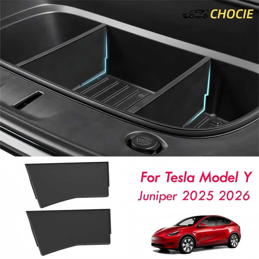 

2PCS Front Trunk Partition for Tesla Model Y Juniper 2025 2026 Launch Frunk Partition Tpe Front Trunk Organizer Dividers
