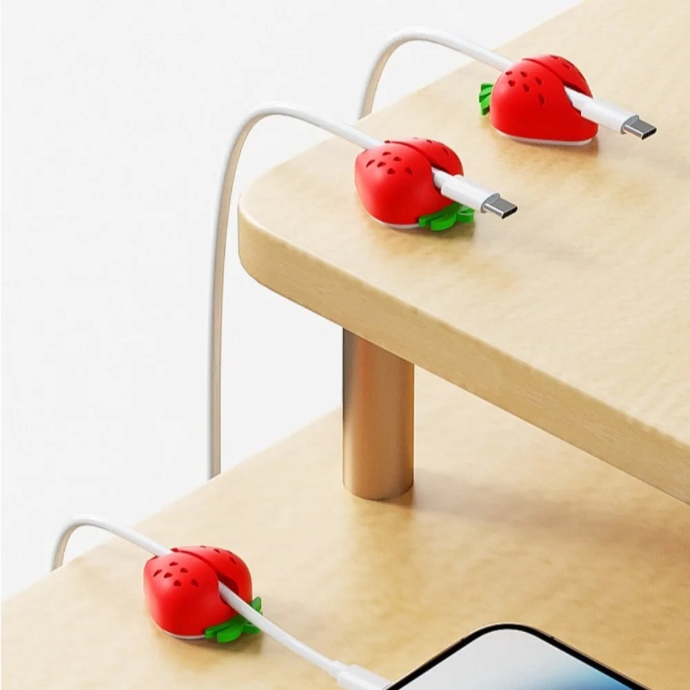 5 pezzi nuovo organizzatore avvolgicavo a forma di frutta TPR supporto per cavo carino zucca banana carota mini protezione per cavi uso domestico