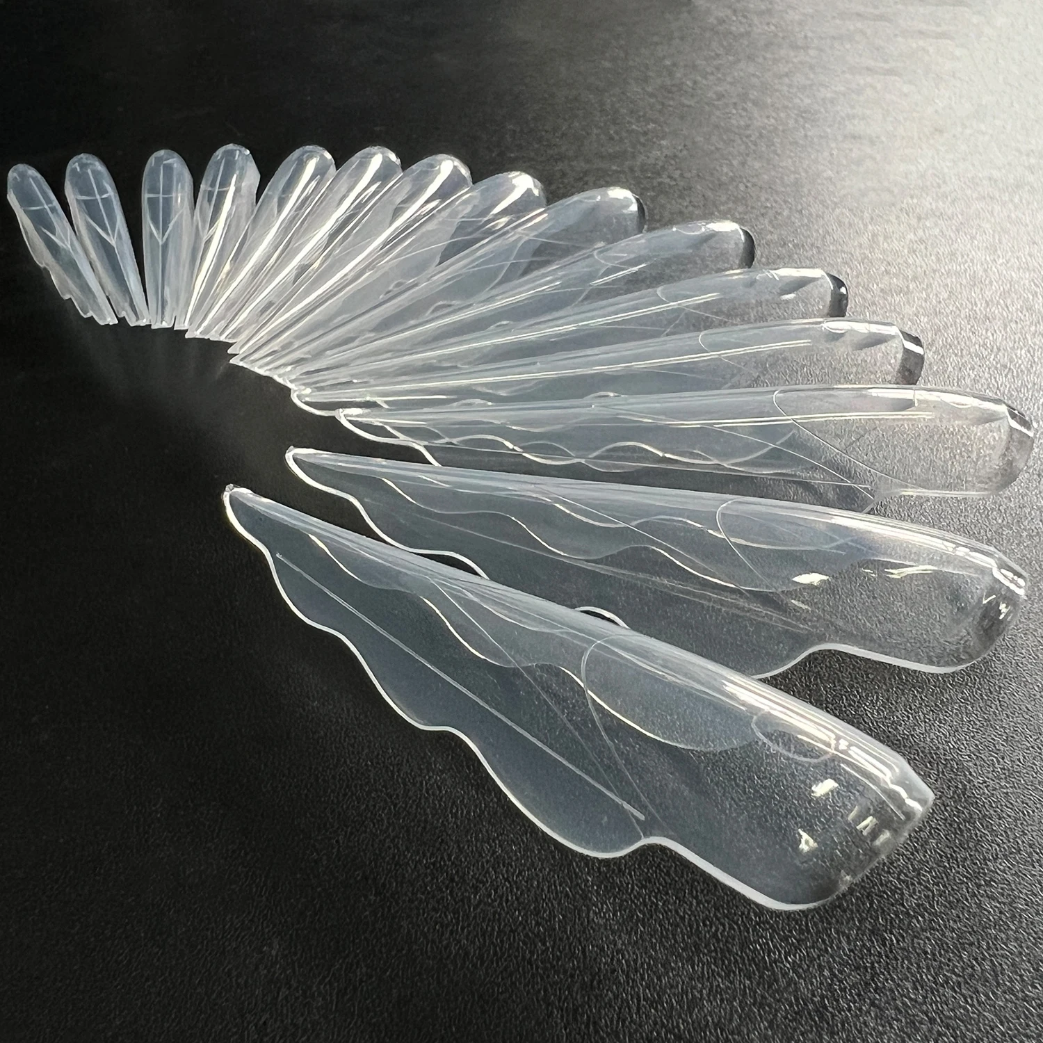 140/150 قطعة اضافية طويلة فراشة الجناح الأشكال الذكية ل الشتاء الأظافر أظافر صناعية نصائح UV هلام قالب وصلات لإطالة الأظافر أشكال علوية #6