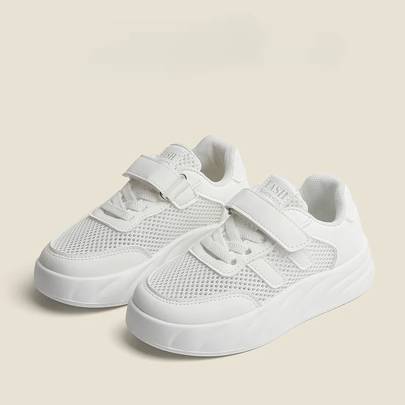 Tenis Sneakers Kids Summer New Boys Girls Sports Shoes Casual Board Shoes Mesh Soft Soled Children Small White Shoes