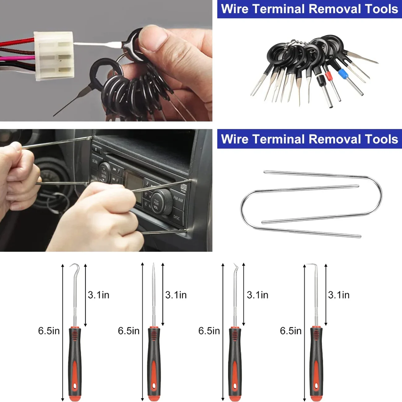 Car Panel Fastener Clips Removal Tools Automotive Trim Panel Audio Clip Pliers Terminal Removal Tools Set