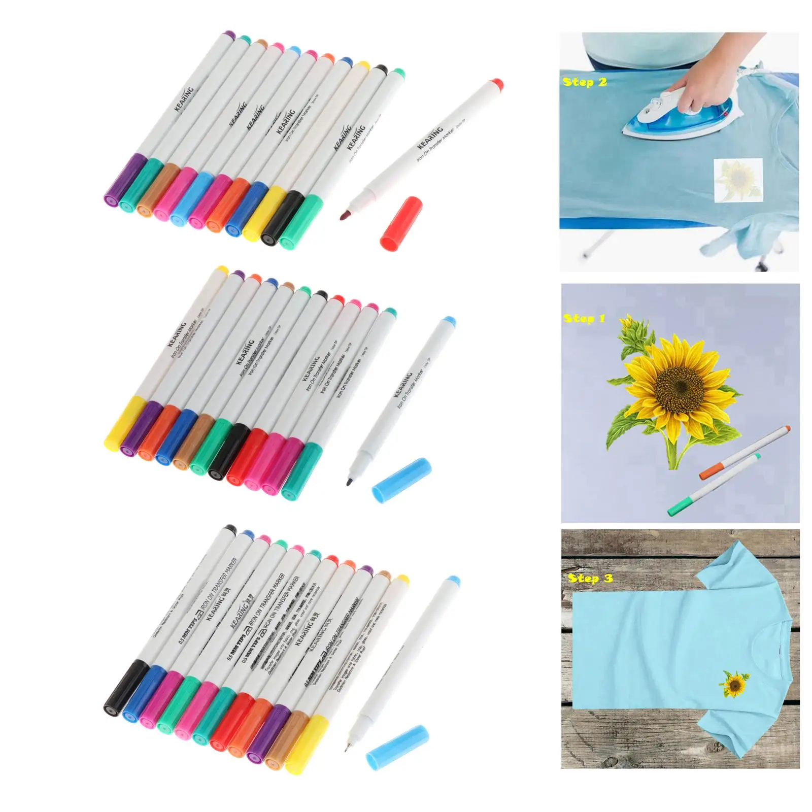 Multicolor Sublimation Ink Pens Set Paint Pen Water based for Rock Painting Scrapbook Sublimation Tumbler Mugs Fabric Ceramic