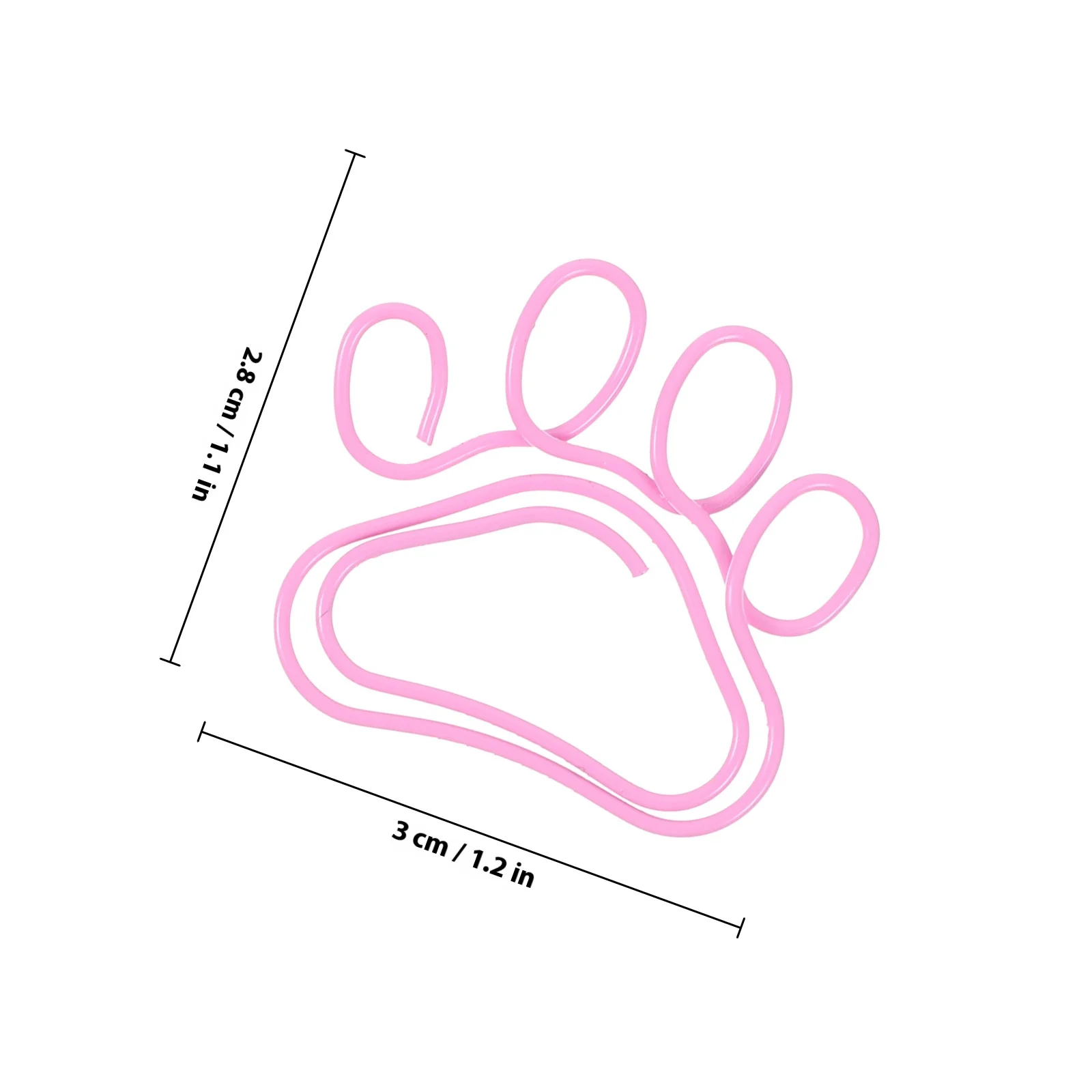 20Pcs Metal Paper Clips Cute Cat Claw Design Small Exquisite Decorative Clips for Office Documents Notes Delicate Paper Clip