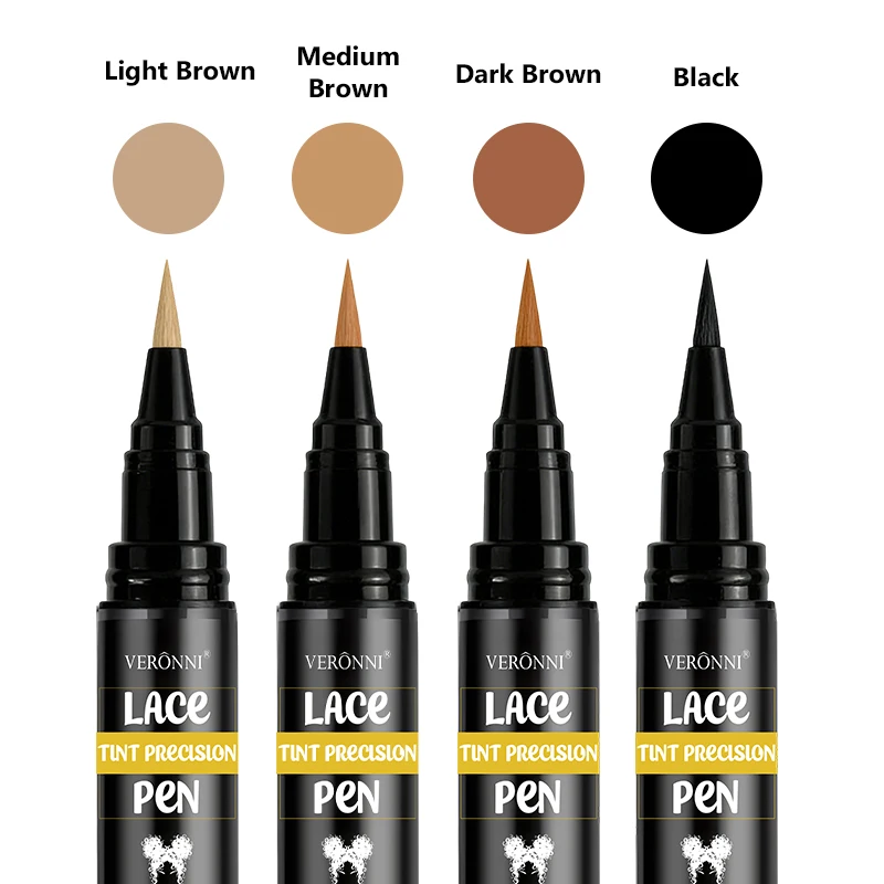 Dauerhafter Spitzenfarbstift, Präzisionsstift für Perückenspitze, 5ml, Färbestift für Perücken, Korrekturstift für Spitzennetz zum Färben von Spitzen. – Detail 6
