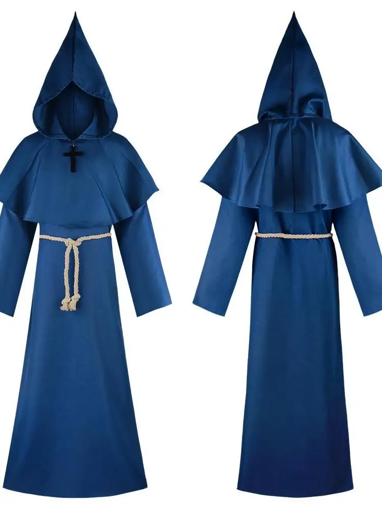 

Halloween Cosplay Monk Robe Wizard Priest Costume Women's Traditional Ethnic Stage Performance Clothing Spring 2026 New Arrival