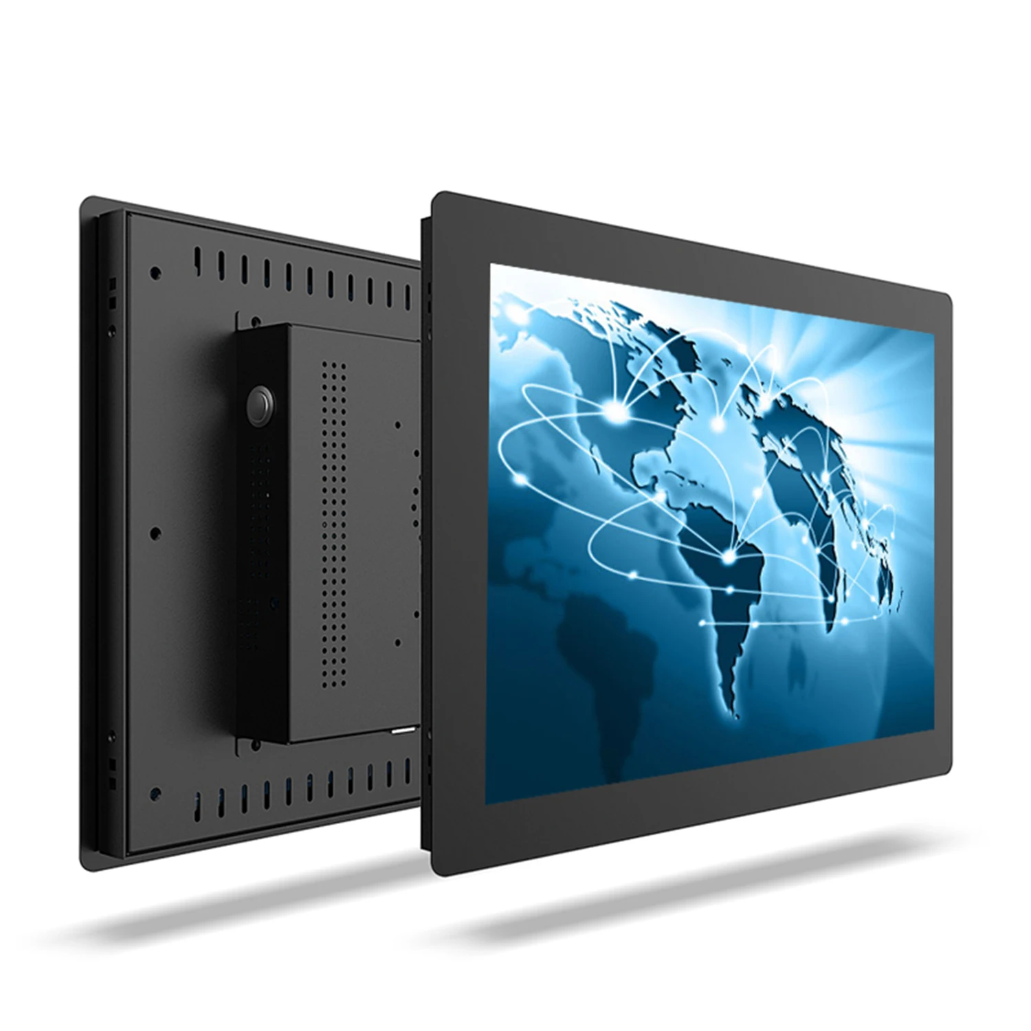 

14 Inch industrial resistive touch screen tablet computer all-in-one panel pc built-in wifi rs232 com for win10 Pro 1366*768