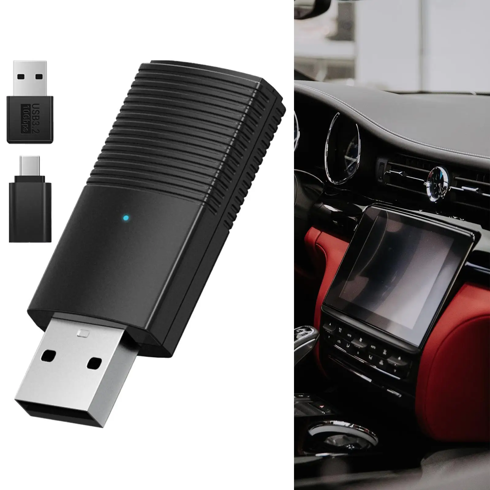 

Mini Carplay Wireless Adapter Easy Installation Automatic Connection Stable Transfer Voice Control Professional Fast Connect