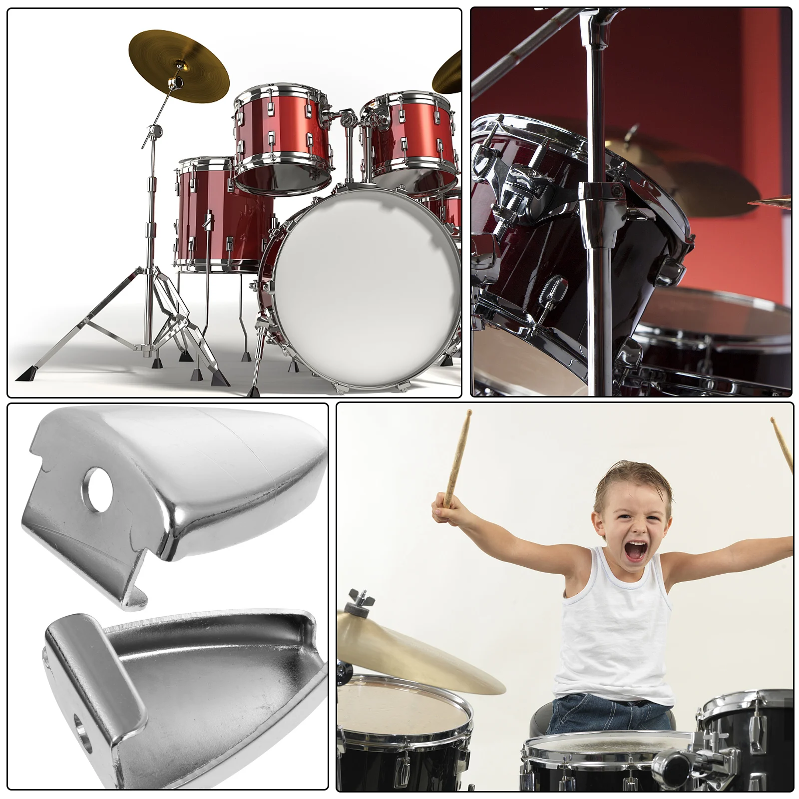 

5 pcs Drum Claw Hook Strong Zinc Iron Replacement Bass Snare Drum Connector Durable Alloy Hook For Trap Percussion Accessory