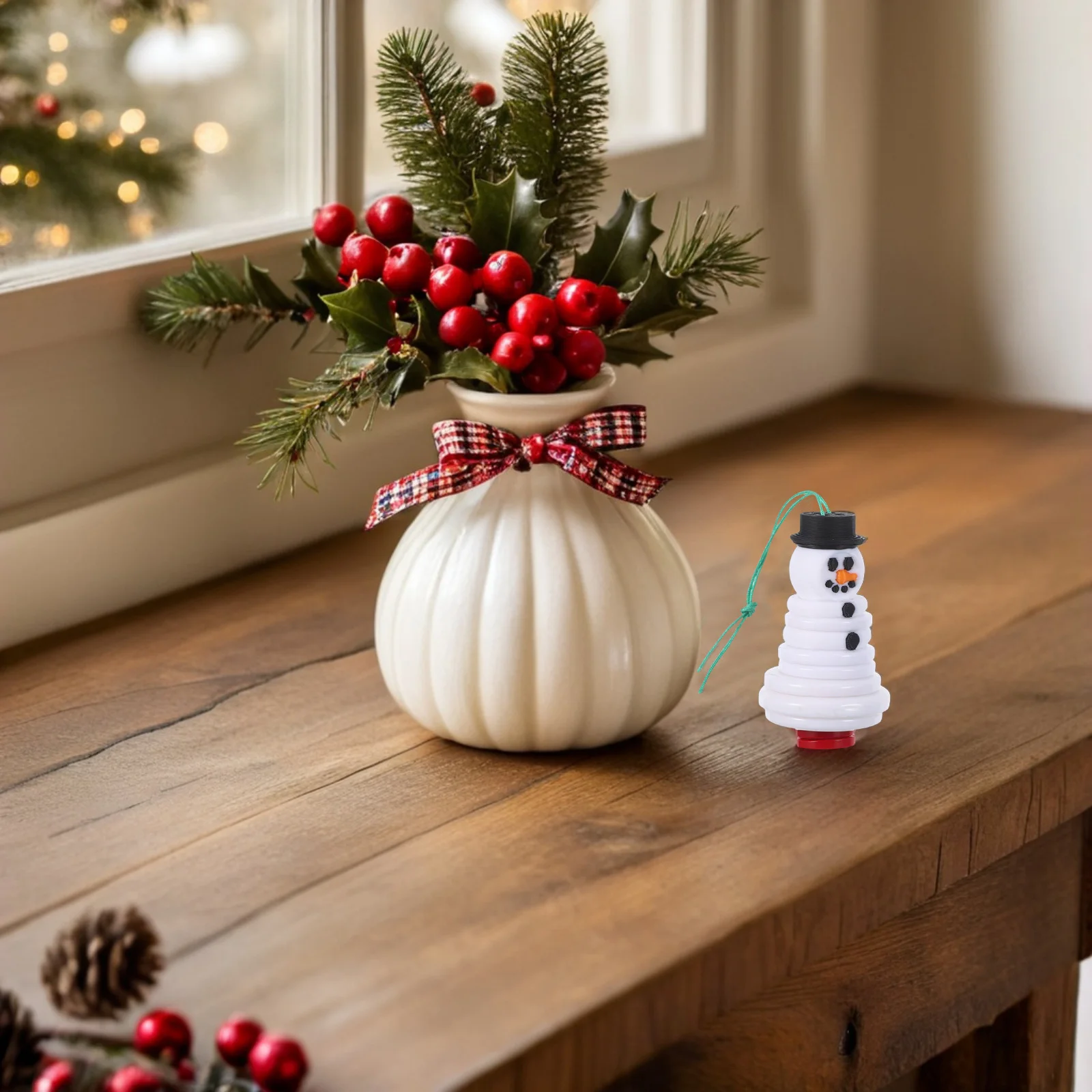 

DIY Button Christmas Ornament Kit Snowman Colorful Easy Assembly Holiday Craft Set Classroom Xmas Tree Hanging Decorations