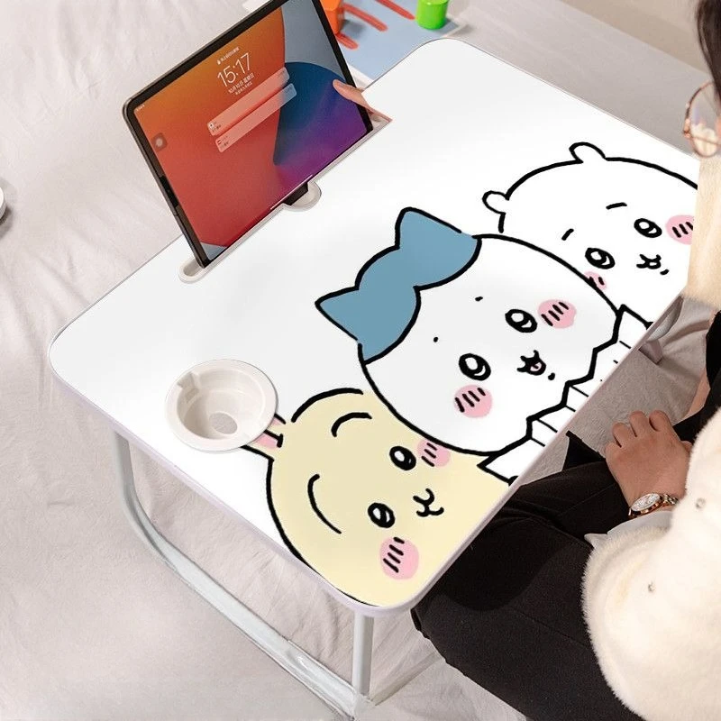 Cartoon Kawaii on The Bed Collapsible Table Household Dormitory Good Material Stable Durable Waterproof Anti-fouling Chiikawa