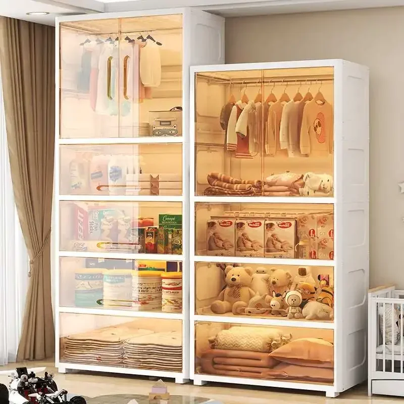 Plastic Storage Wardrobe Closet Dressers Baby Chest Shelves Wardrobe Cube Kid Organizer Laundry Room Vestidor Office Furniture