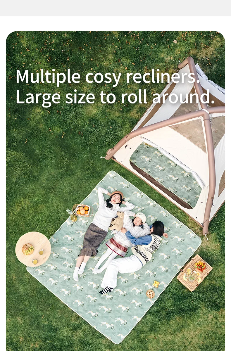 Naturehike 2026 Neue Happy Picnic Matten Wasserdicht Faltbar 3-12 Personen Maschinenwaschbar Outdoor Wandern Reisen Camping Matten – Detail 9