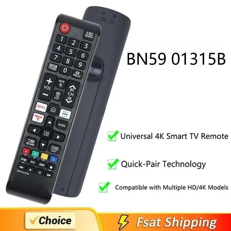 BN59 01315B For  Remote Control Compatible with UE43RU7100 UE49RU7100 UE50RU7100 UE55RU7100 UE75RU7100 UE43RU7105 UE43RU7