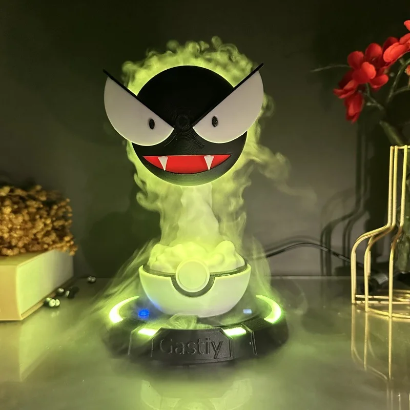Pokemon Gastly Humidifier Remote Control 7 Colors Changing LED Night Light & Aromatherapy Diffuser Cute Anime Desk Decor Gift
