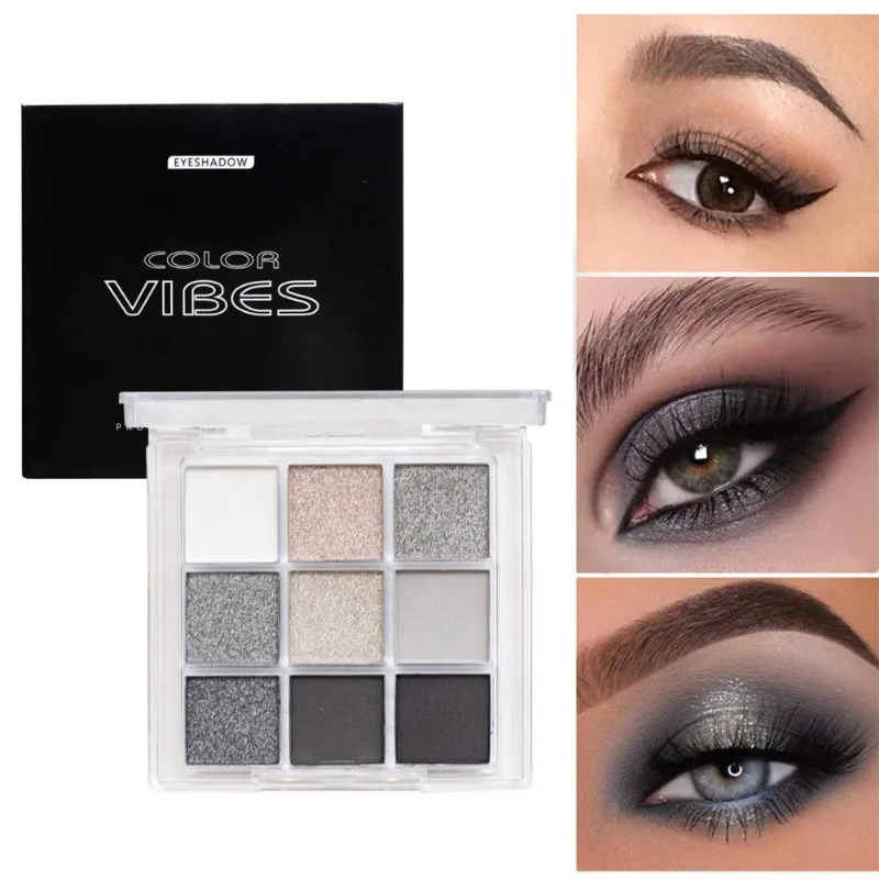 Sombra de ojos Shimmer Smokey, paleta duradera, resistente al agua, mate, verde, morado, azul, pigmentos para ojos, fiesta, Festival