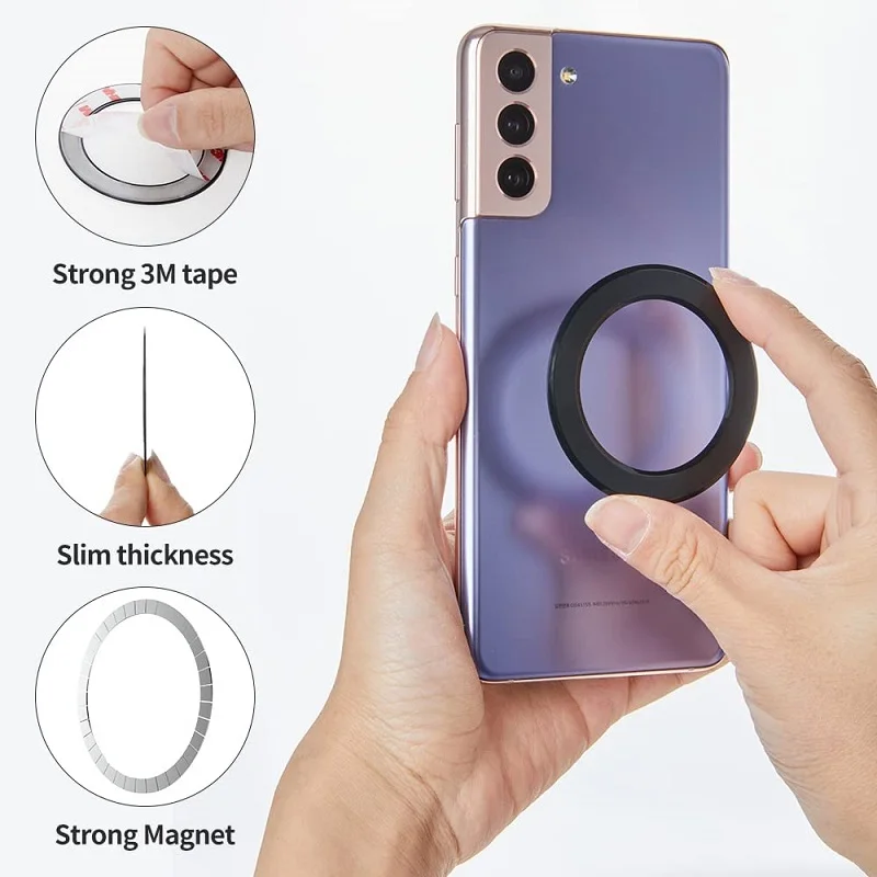 Magnetic Suction Charging Lead Magnet Sheet Wireless Charging Electromagnetic Suction Sheet Mobile Phone Lead Magnet Ring Patch