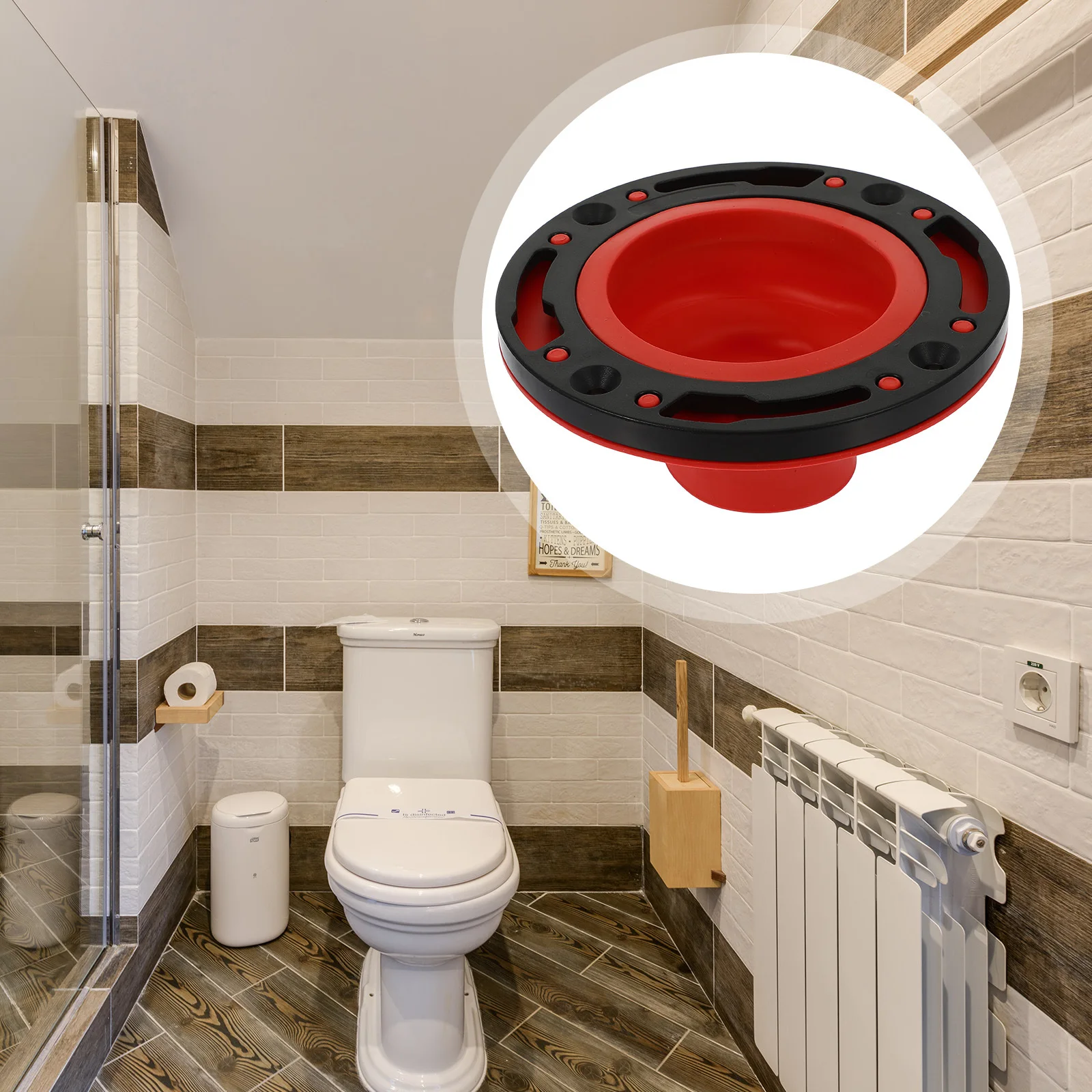 

1Set Toilet Bowl Sealing Ring Anti-Leakage Universal Gasket Safe Materials Strong Sealing Effect Easy to Use Toilet Flange