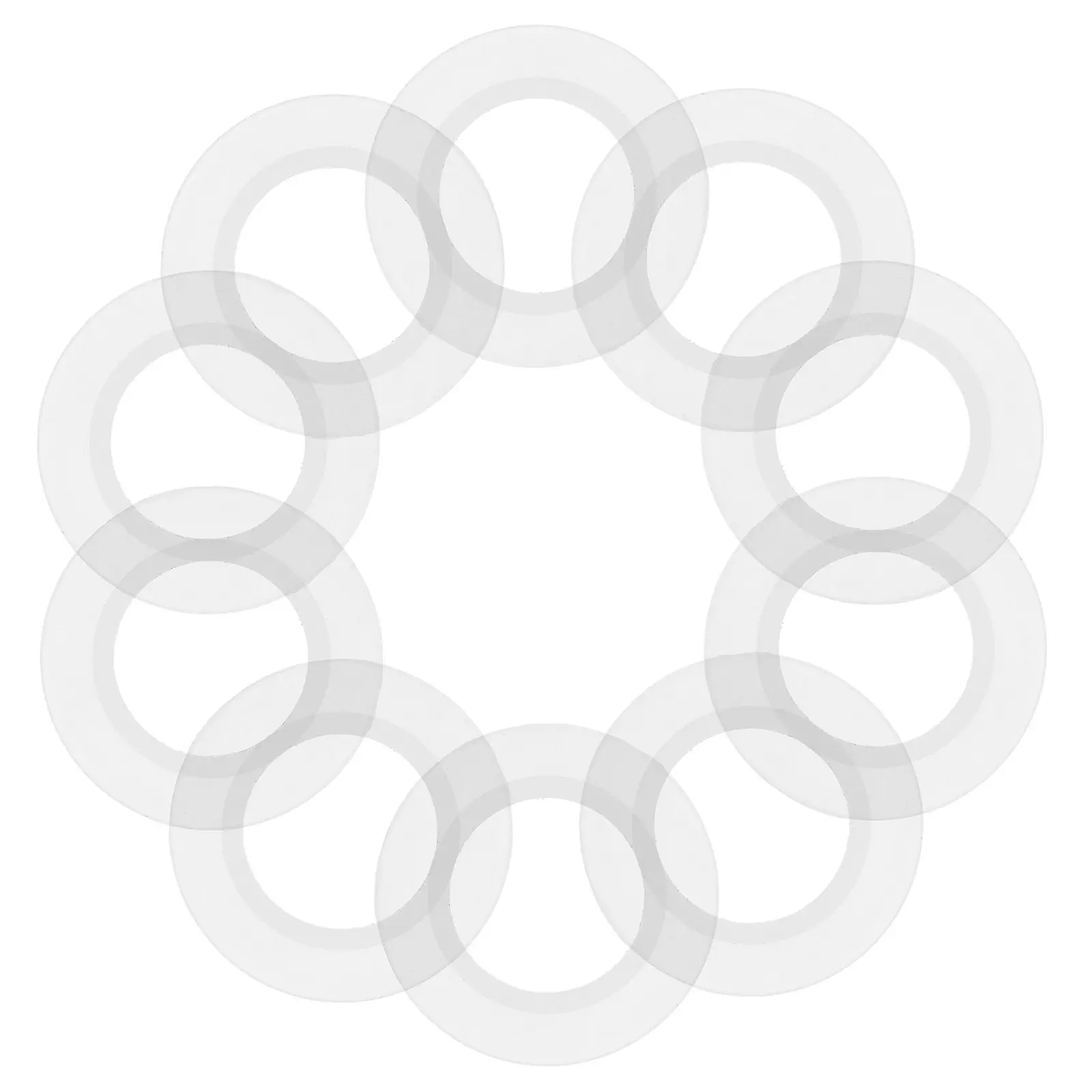 10 Pcs O-Ring Strainer Gasket Bathtub Overflow Drain Cover Plug Washer Bathroom Sink Gasket Basin Hole Spare Ring Seal Stopper