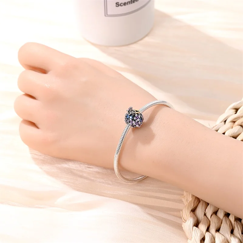 S925 Silver Perfume Bottle High Heels Princess Dress Fashion Romantic Charms Beads 3mm DIY Fine Jewelry Making