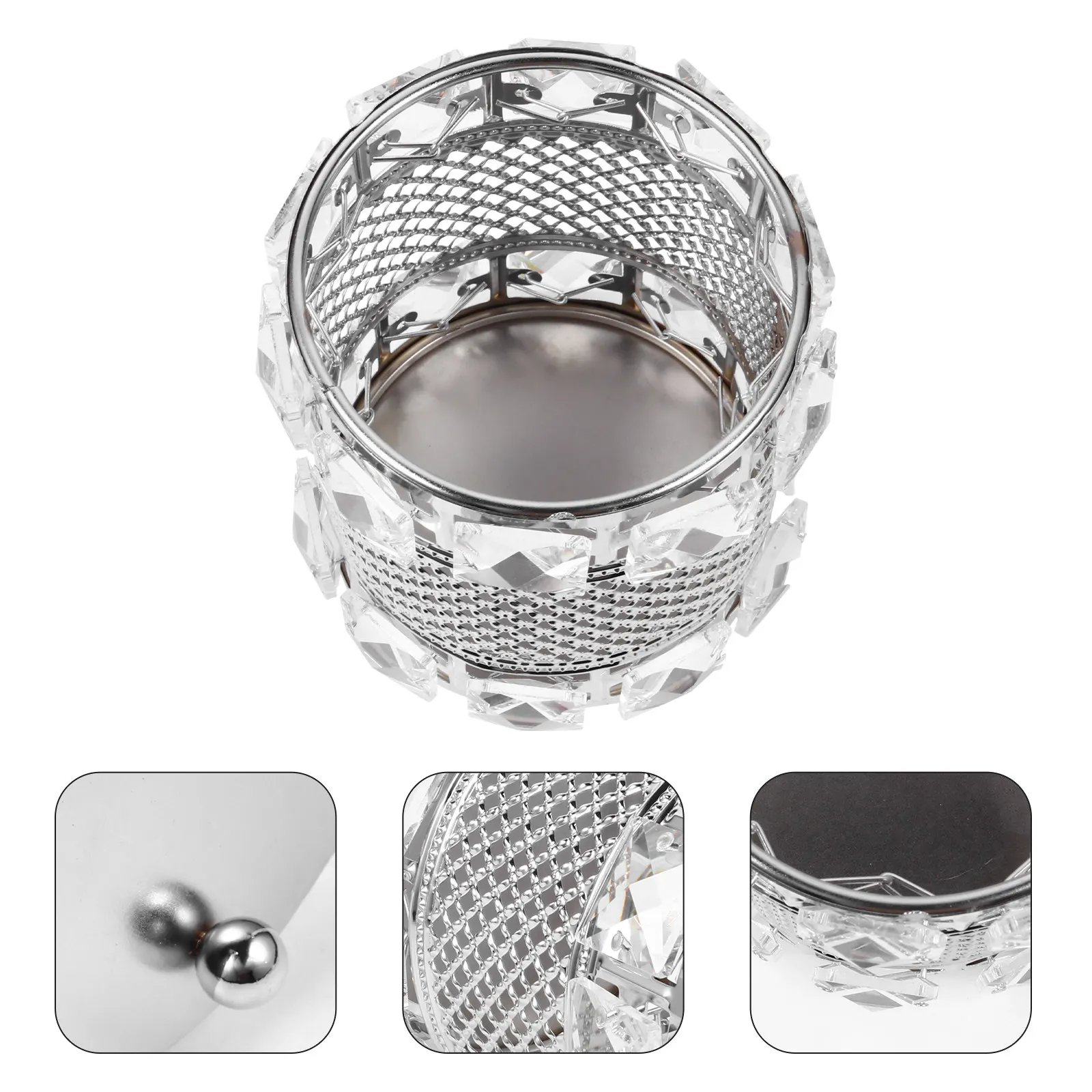 

1 шт. Органайзер для кистей для макияжа с кристаллами, креативный настольный футляр, подставка для ручек, органайзер для канцелярских принадлежностей, контейнер для хранения