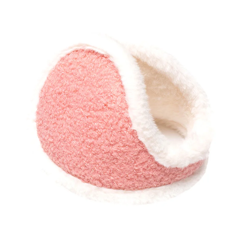 Earmuffs macios de pelúcia para mulheres, cobertura auricular quente e fácil de usar, equitação feminina ao ar livre, esporte à prova de vento, inverno, 13 cm, 15cm