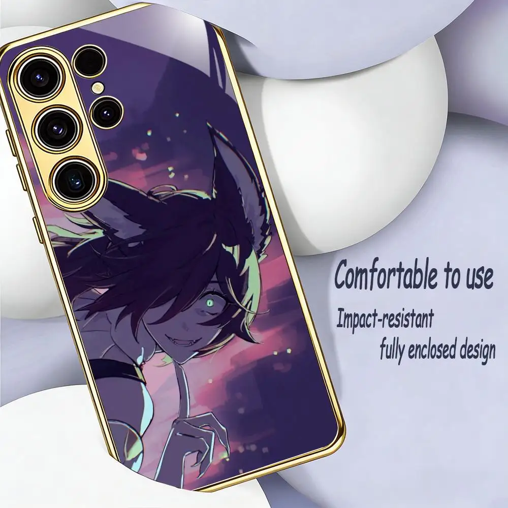 Game Honkai Star  Phone Case For Samsung S26 S25 S24 S23 S22 S21 Plus Ultra FE Edge Electroplated glass