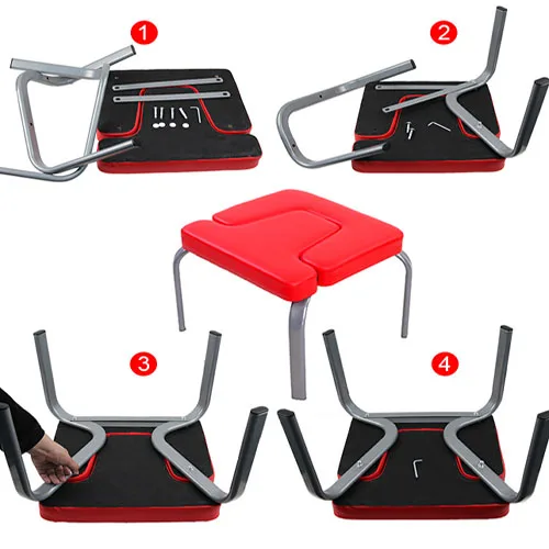 IN STOCK 2021 Folding Yoga Headstand Bench Stand Yoga Chair Home Fitness Equipment Inversion Exercise Stool Handstand Stool