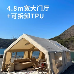 Outdoor camping inflatable tent vinyl canopy is free of two bedrooms and one living room