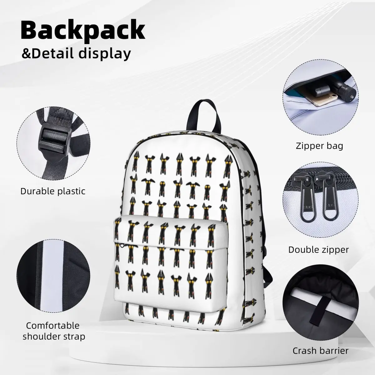 Greyhound Semaphore White Backpacks Large Capacity Student Book bag Shoulder Bag Travel Rucksack Casual Children School Bag