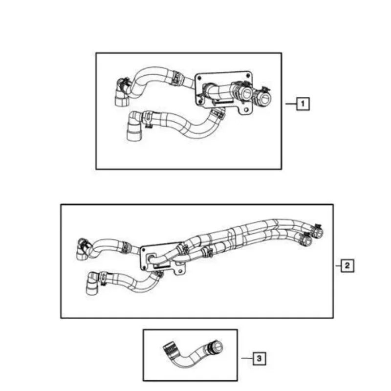 High quality Heater Supply And Return Hose And Tube For Jeep Grand Cherokee 3.0 55038033AG 55038033AB 55038033AE 55038033AF