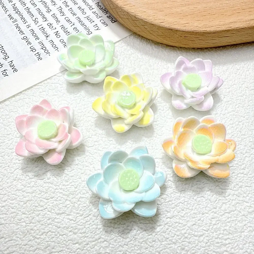 Cartoon Mini Resin Flower Charms Flatback Cabochons DIY Scrapbook Embellishments Phone Case Decor Craft Supplies 3D Miniatures