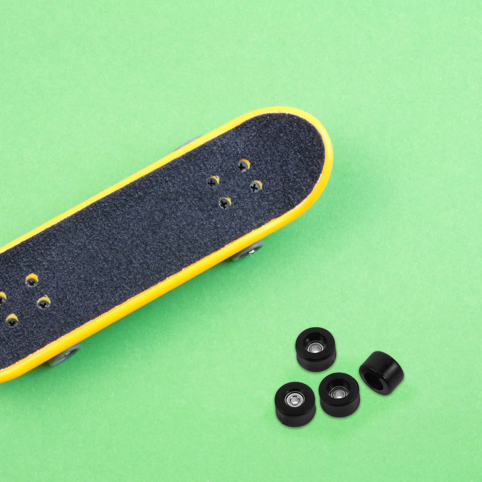 4 pçs dedo rodas de skate rolamentos suave rolamento rápido substituição resistente conjunto roda para mini skate reparação peças