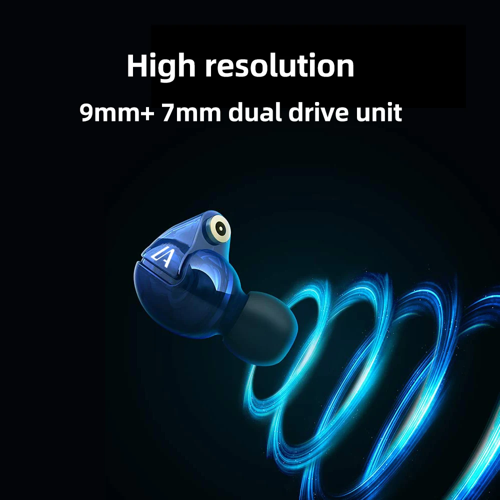 Lafitear LT1 Double Dynamic Earphone HIFI Stereo Surround Sound Headphones Noise Cancelling Bass Music Earbuds Sports Headset