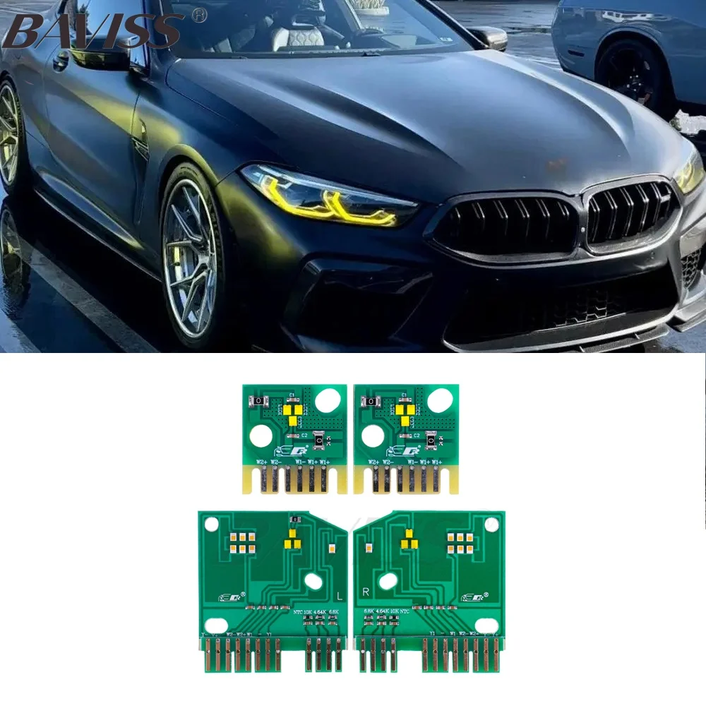 

For BMW M8 8 Series G14 G15 G16 CSL Lemon Yellow DRL NON RGBW Multicolor LED Boards Daytime Running Lights Red Ice Blue Daylight