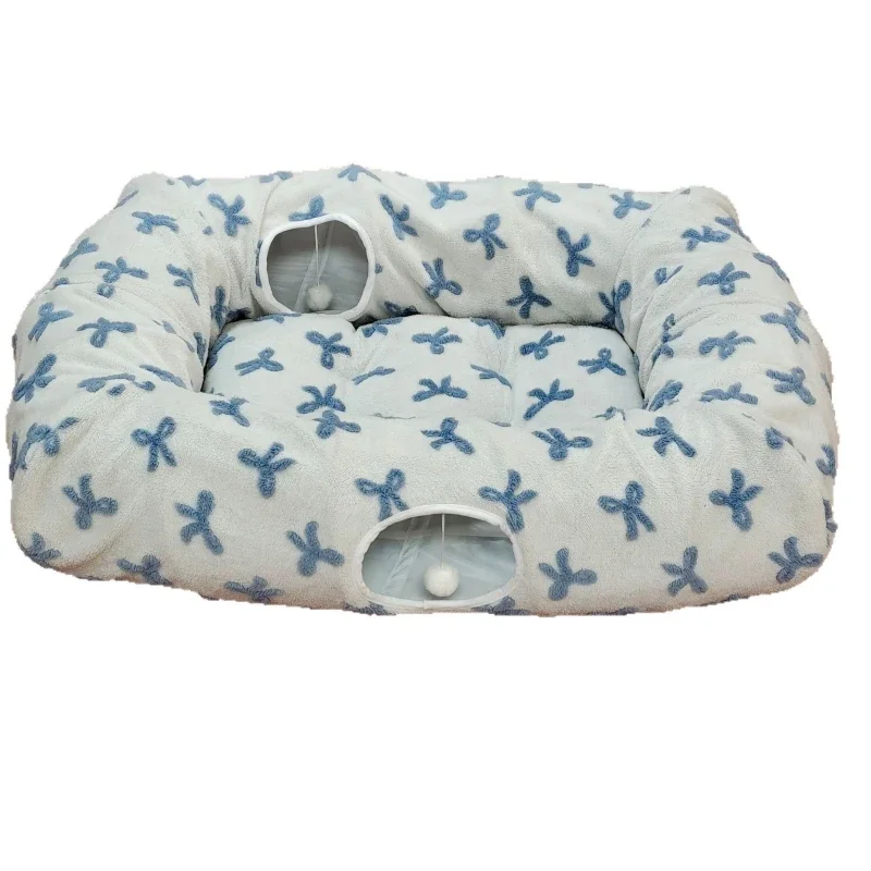 Square tunnel nest bow style cat self-hi channel nest