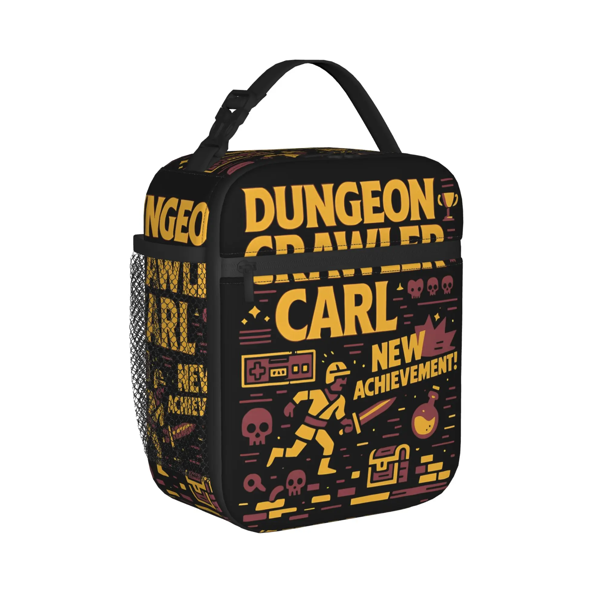 New Achievement Insulated Lunch Bag Large Dungeon Crawler Carl Reusable Cooler Bag Tote Lunch Box College  Travel Food Handbags