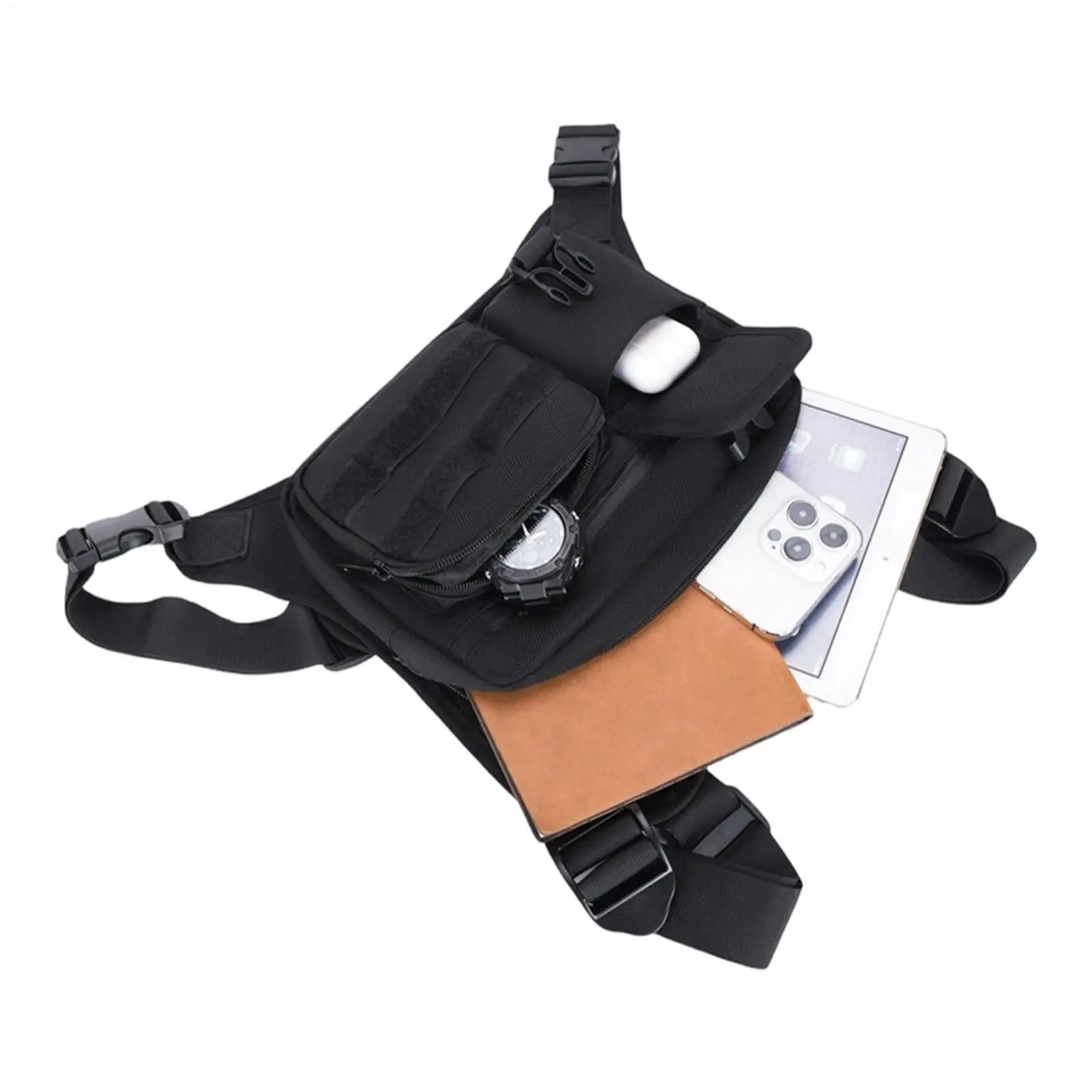 Chest Bag for Men Multi-functional Running Vest Bag Chest Pack for Workout Travel Gym Fishing School Office Beach Picnic Outdoor