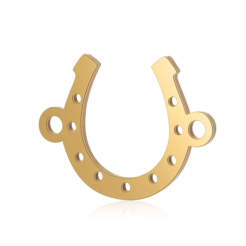 10pcs/lot Wholesale Stainless Steel Horseshoe Pineapple Necklace Pendants Sugar Skull Star DIY Connectors OM Yin Yang Charms