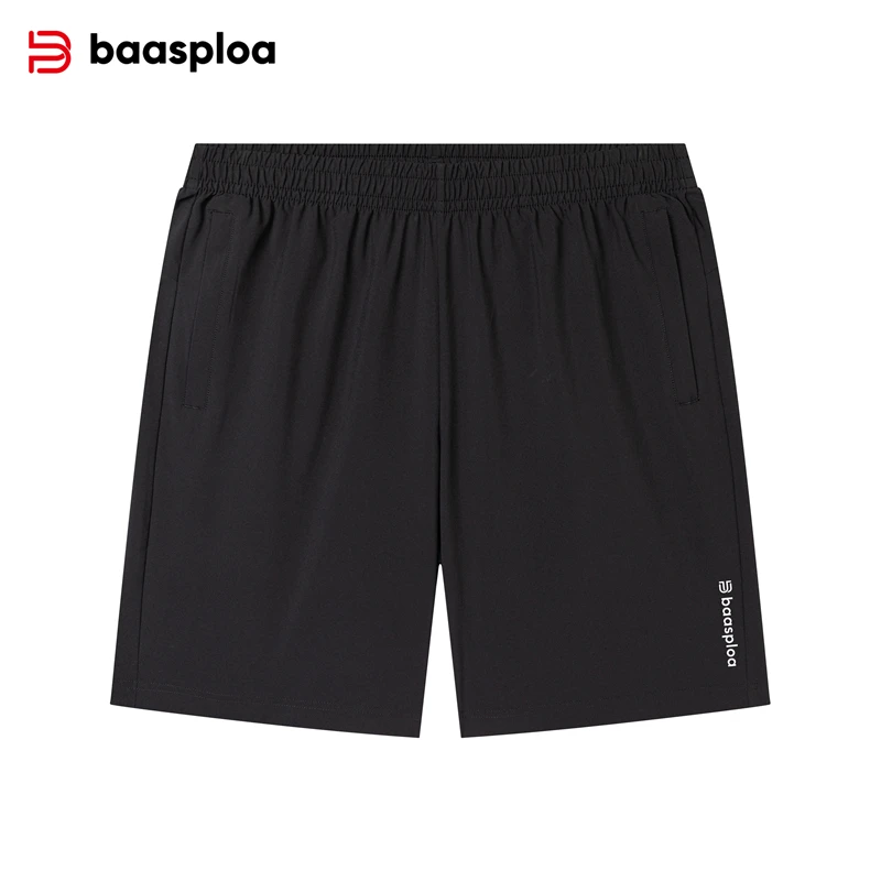 

Baasploa Men Sport Shorts Breathable Running Training Shorts for Men Quick-Drying Comfort Casual Fitness Shorts Zipper Pockets